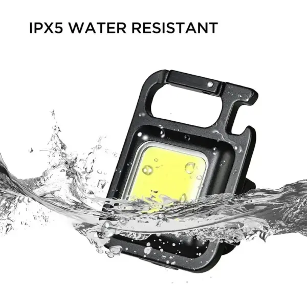 Portable Mini LED Keychain Flashlight USB Rechargeable - Image 4