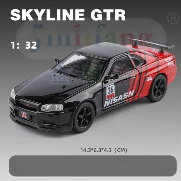 1:32 Nissan Skyline GTR R34 Diecast Model Car - Image 10