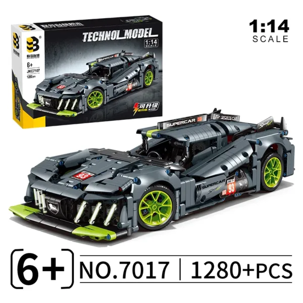 1280PCS Building Blocks 1:14 Racing Car Set - Image 8