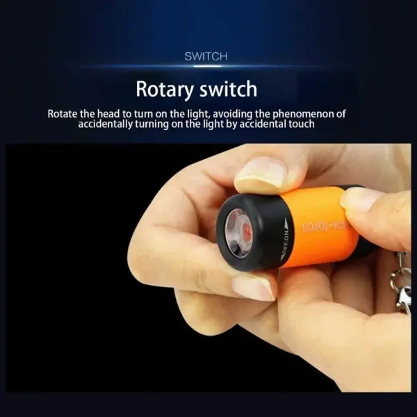 Mini USB Rechargeable Keychain Flashlight - Image 3