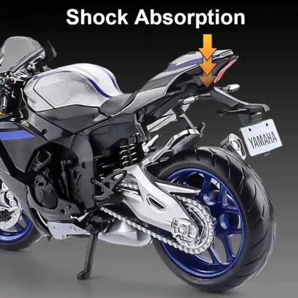 1:12 Yamaha YZF-R1M Motorcycle Diecast Model - Image 3