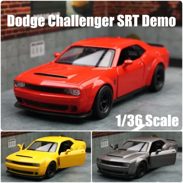 1/36 Dodge Challenger SRT Diecast Toy Car - Image 2