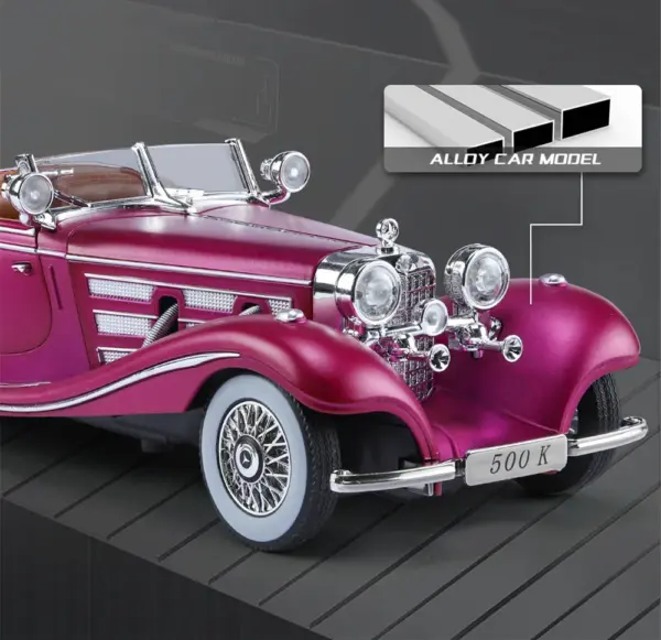 1:24 Scale 1936 Benz 500K Diecast Model - Image 2