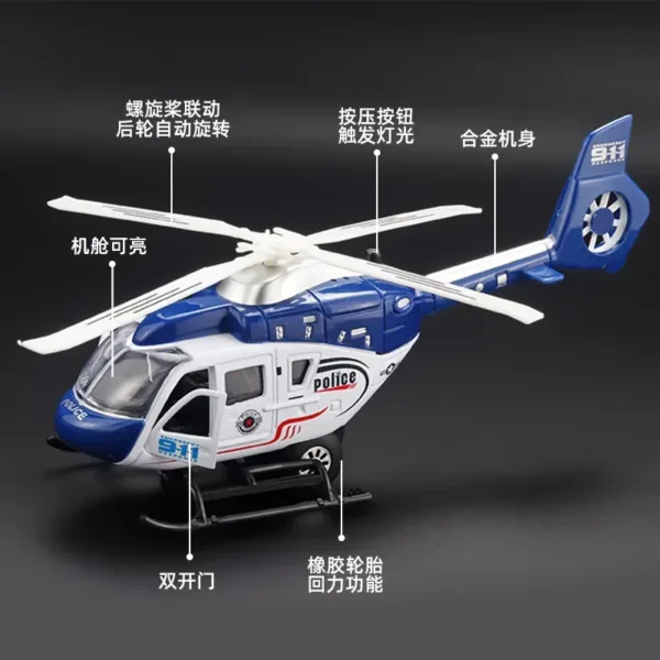 Diecast Rescue Helicopter Model 1:32 Scale - Image 3