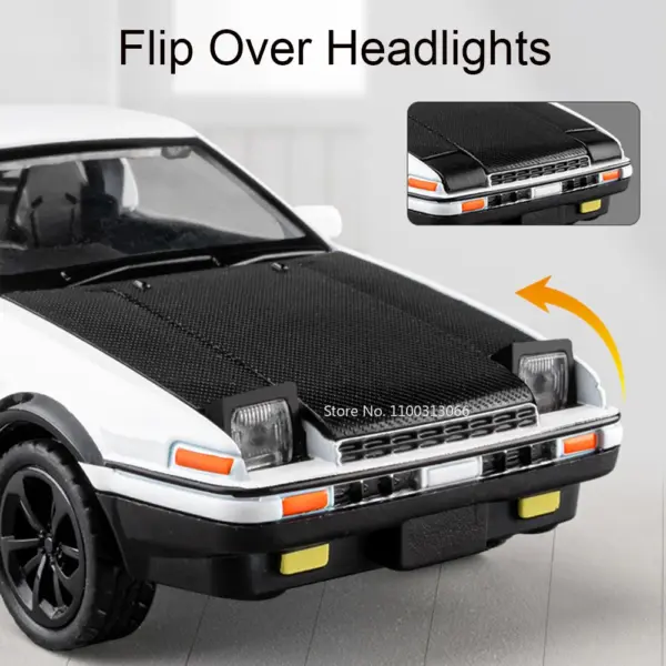 1/36 Diecast AE86 Sports Car Model with Lights - Image 5