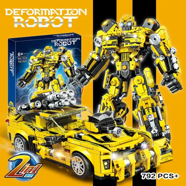 800PCS Optimus Prime Bumblebee Building Blocks - Image 7