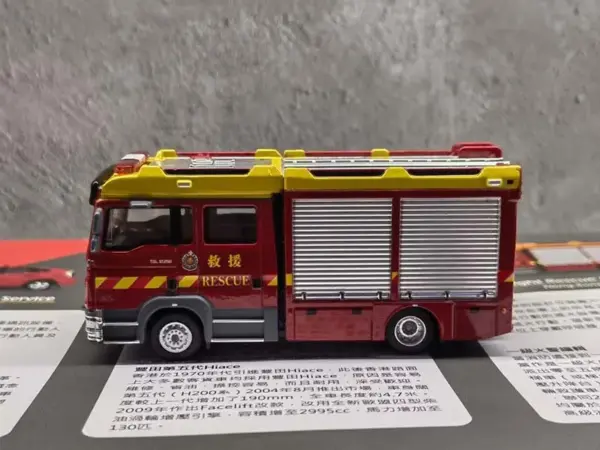 1/64 Scale Fire Rescue Vehicle Toy Set - Image 3