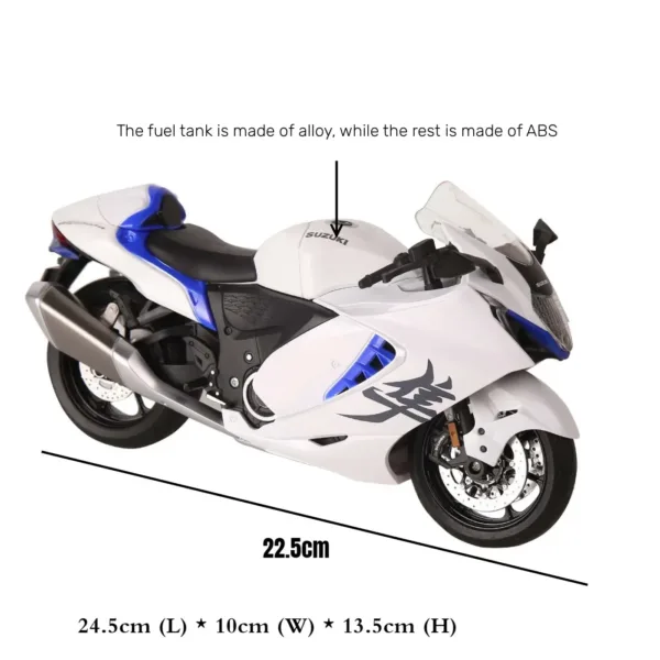 1:9 Diecast Suzuki GSX-1300R Motorcycle Model - Image 5