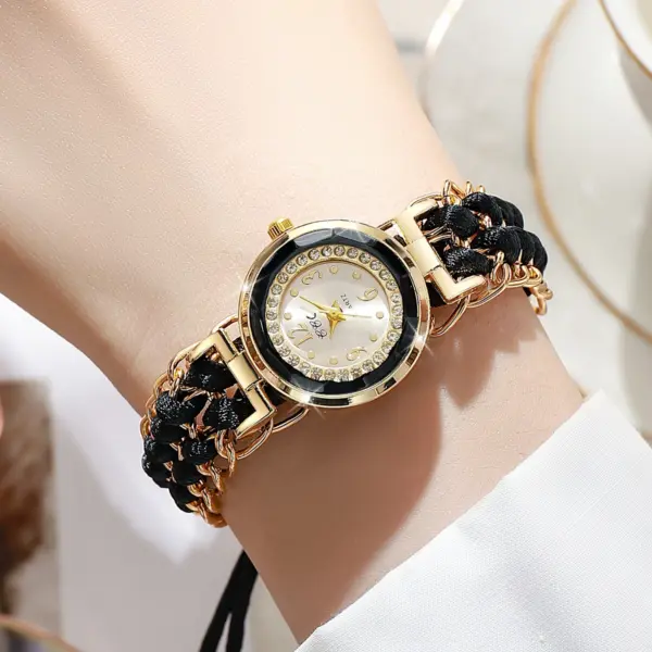 Women's Rhinestone Quartz Bracelet Watch