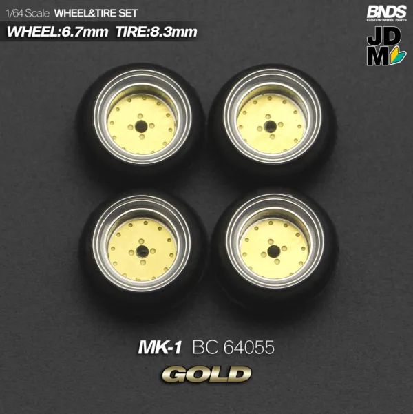 1/64 Scale Alloy Wheel and Tire Set 4pcs - Image 38