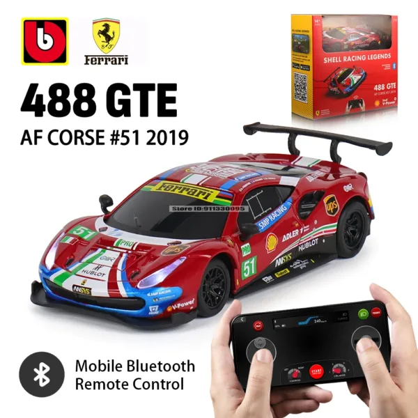 Bburago 1:41 Ferrari Bluetooth RC Car Model - Image 3