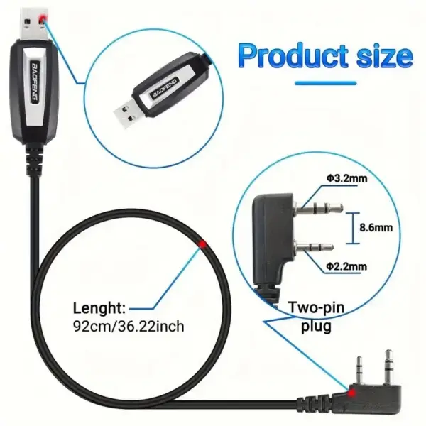 USB Programming Cable for BaoFeng Walkie Talkies - Image 5