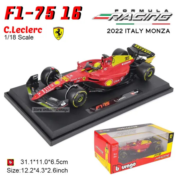 Bburago 1:18 Ferrari SF23 Leclerc Model Car - Image 11