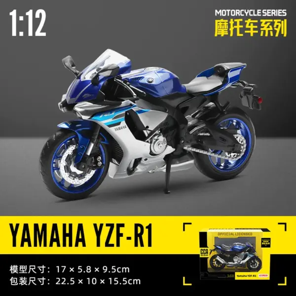 Kawasaki Ninja H2R 1:12 Diecast Motorcycle Model - Image 13