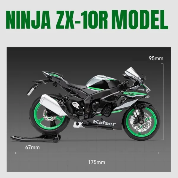 1:12 Kawasaki Ninja ZX-10R Diecast Model - Image 2