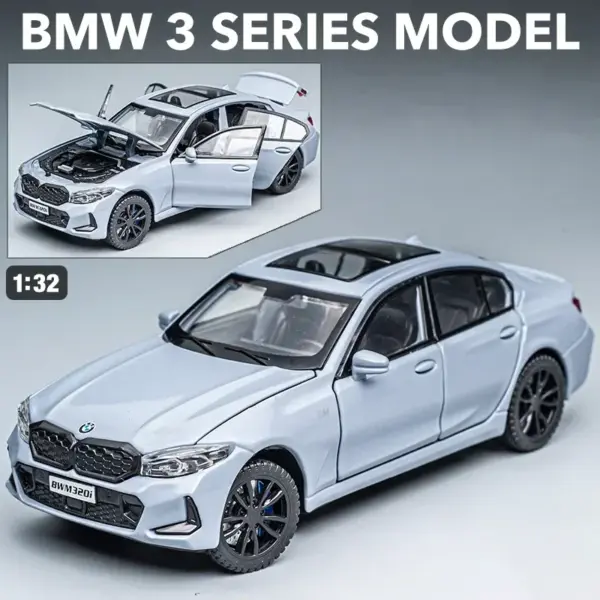 1:32 BMW 320i Alloy Model Car Toy - Image 9