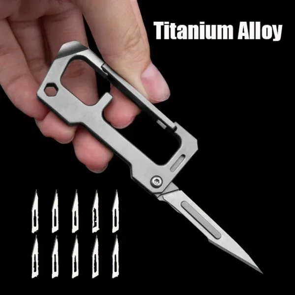 Titanium Alloy Folding Knife with 10 Blades - Image 22