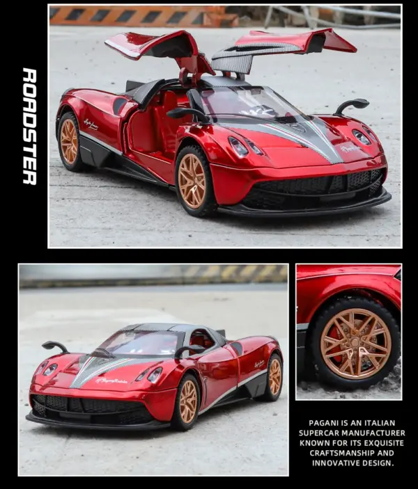 1:32 Pagani Huayra BC Alloy Model Car Toy - Image 8