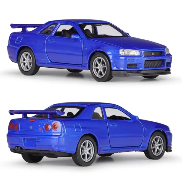 1/36 Nissan Skyline GTR R34 Diecast Model Car - Image 3