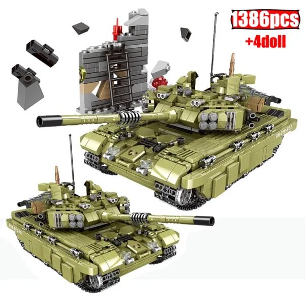 1386pcs Military Tank Building Blocks Set