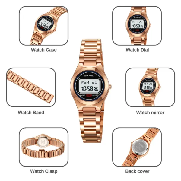 Women’s Digital Stainless Steel Luxury Watch - Image 5