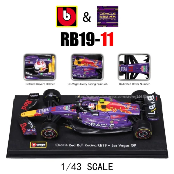 Bburago 1:43 F1 Red Bull Racing Diecast Model - Image 29