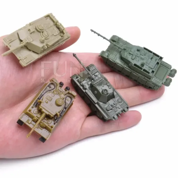 1:144 WWII Plastic Tank Model Set of 4 - Image 2