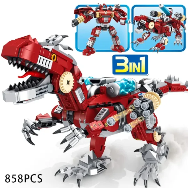 Tyrannosaurus Rex Mechanical Robot Building Toy - Image 3