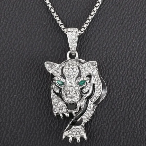 Iced Out Spades Playing Card Necklace for Men - Image 35