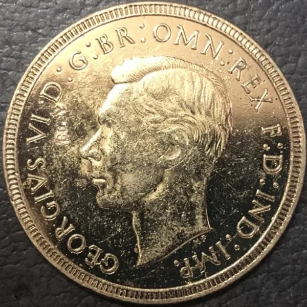 1937 George VI Gold Plated Replica Coin - Image 2