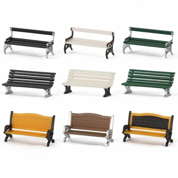 12pcs HO Scale Park Benches for Models