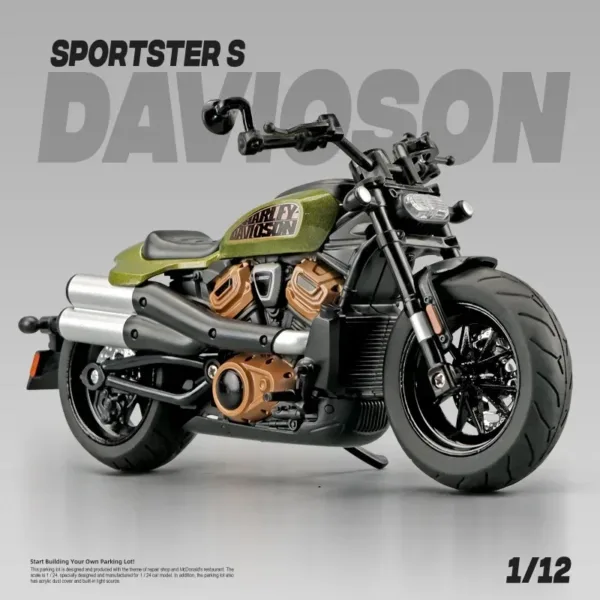 1/12 Scale Diecast Harley Sportster Motorcycle - Image 2