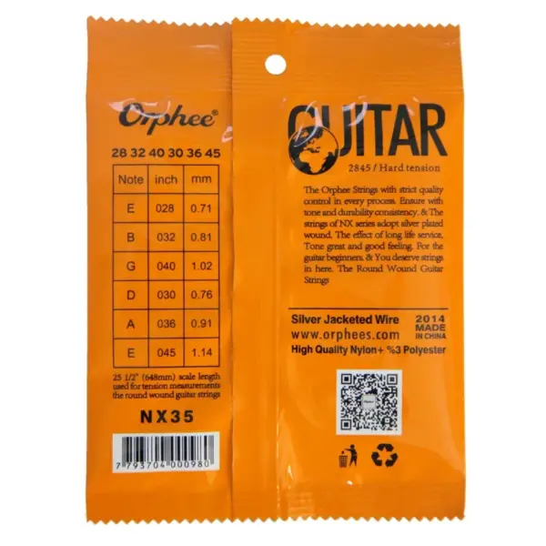 Orphee Classical Guitar Strings Set Normal/Hard Tension - Image 3