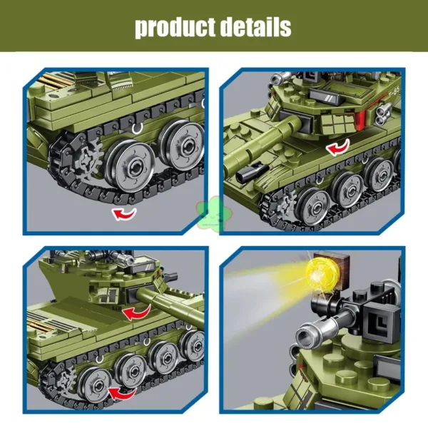 336pcs Type 85 Main Battle Tank Building Set - Image 6