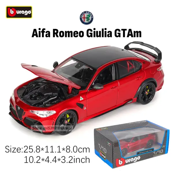 Bburago 1:18 Alfa Romeo GTAm Diecast Model - Image 8