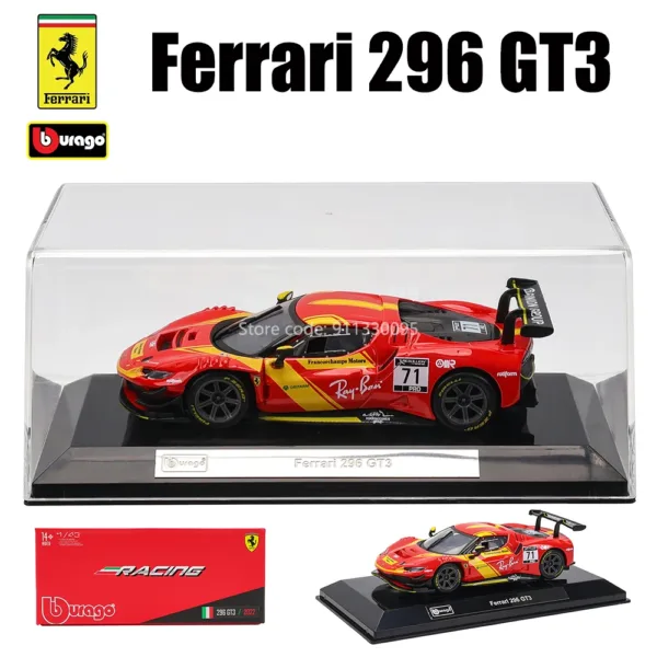 Bburago 1:43 Ferrari 296 GT3 Diecast Model