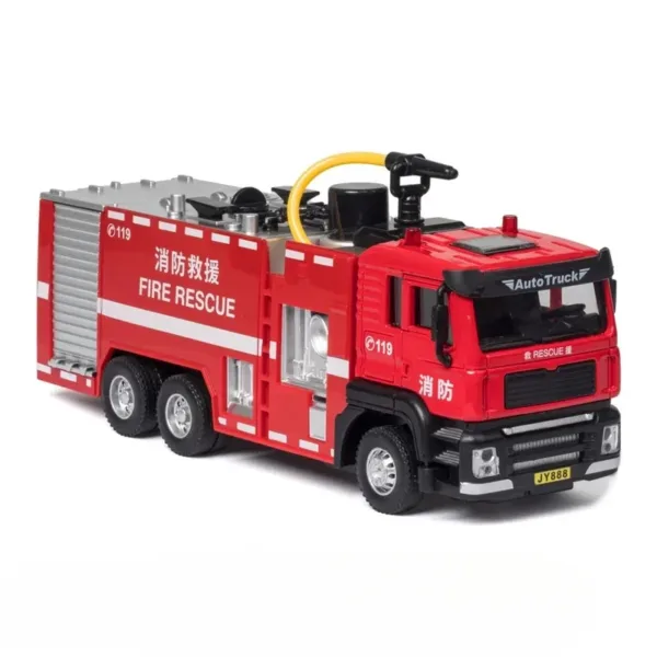 1:50 Scale Fire Engine Diecast Model Toy - Image 7