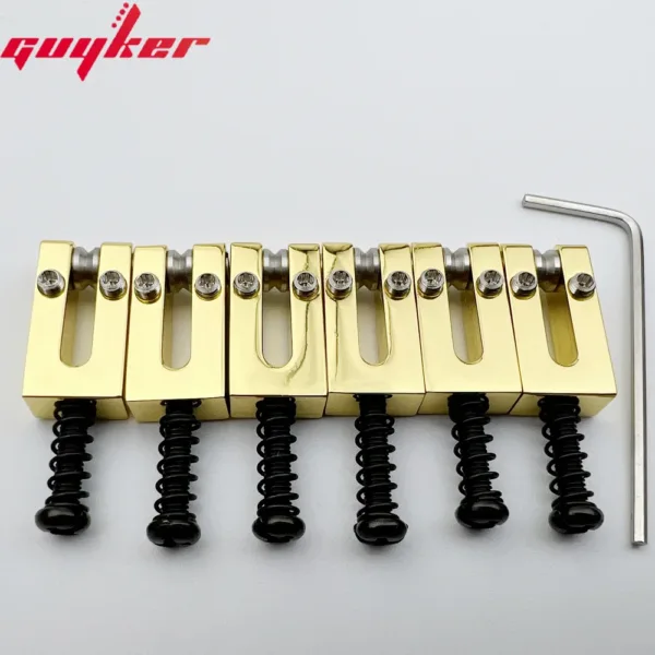 Stainless Steel Roller Brass Saddles Set for Guitar - Image 5