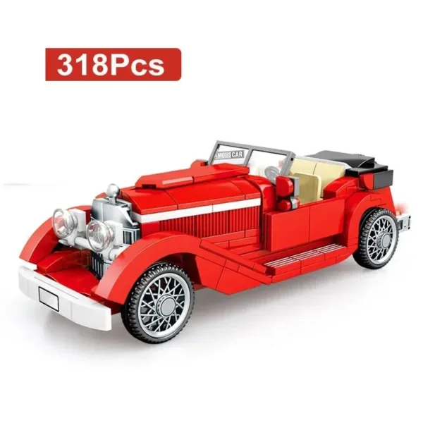 Vintage Racing Car Building Blocks Set - Image 9