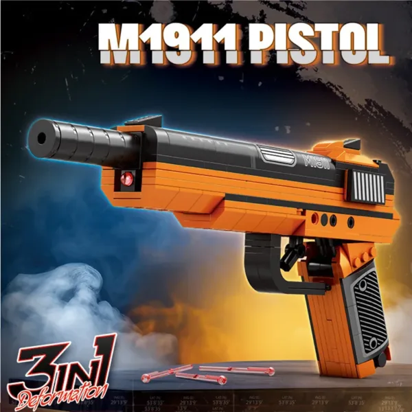 Creative Assembly Block Gun Toy for Kids - Image 4