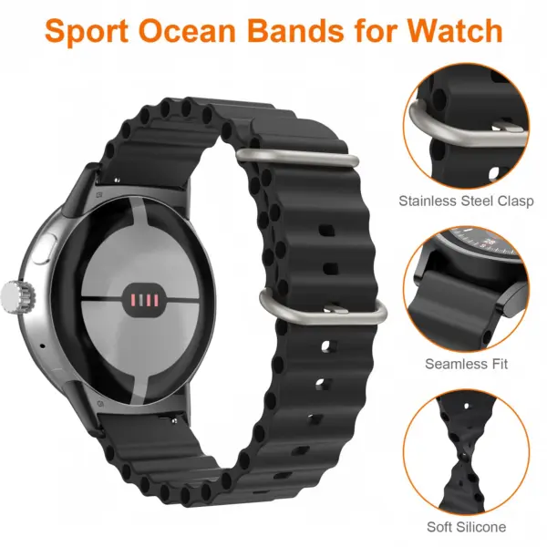 Ocean Silicone Band for Google Pixel Watch - Image 3