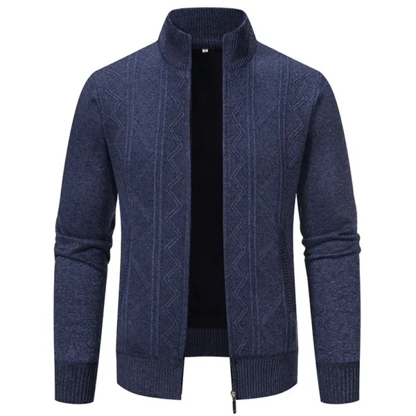 Men's Thick Fleece Cardigan with Pockets - Image 9