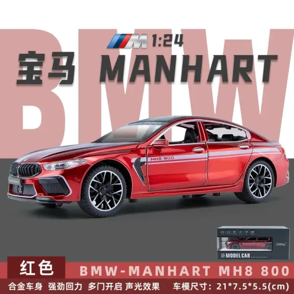 1:24 BMW M8 MH8 800 Diecast Alloy Model - Image 11