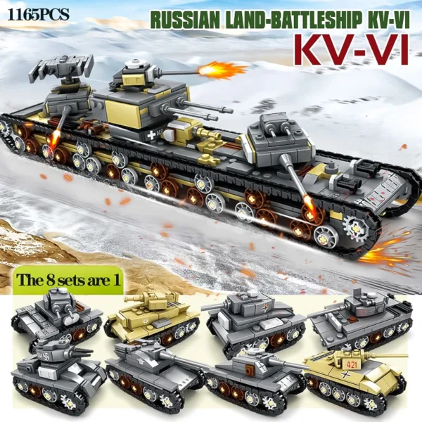 Russian KV-44 Tank Building Blocks Set - Image 4