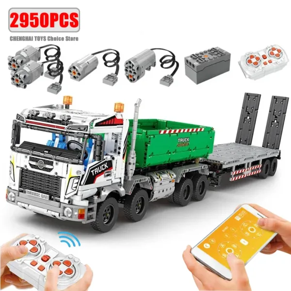 2950pcs Remote Control Truck Building Block Set