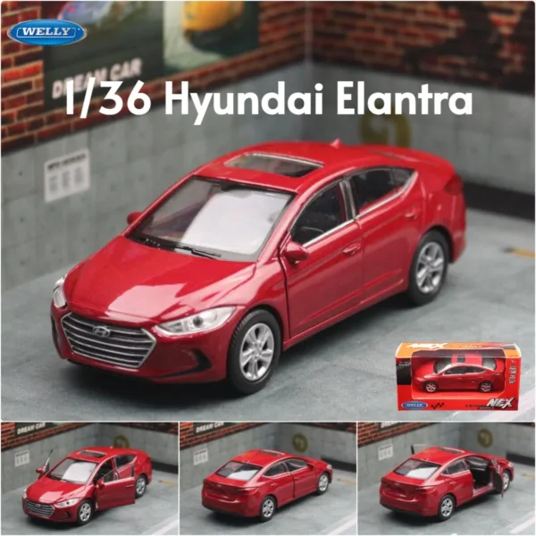 1/36 Scale Hyundai Elantra Diecast Model Car - Image 8