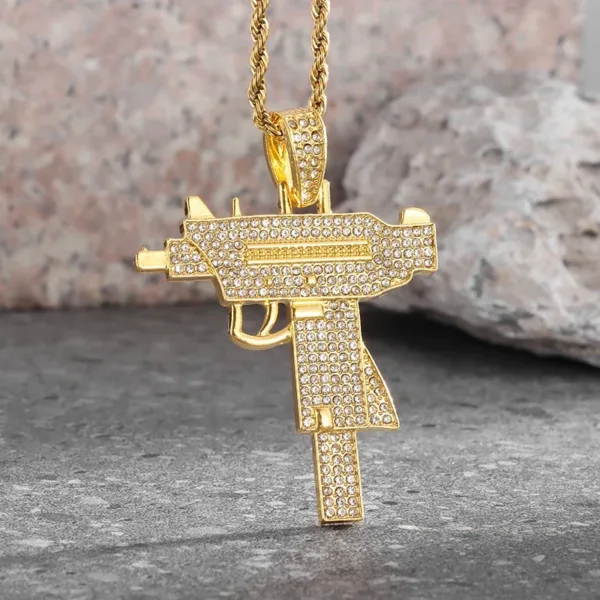 Hip-Hop Iced Out Spades Card Pendant Necklace - Image 13