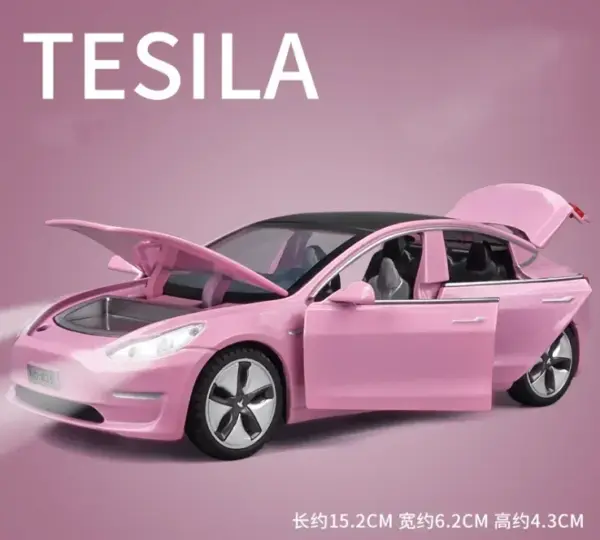 1:32 Tesla Model 3 Alloy Diecast Car Model - Image 8