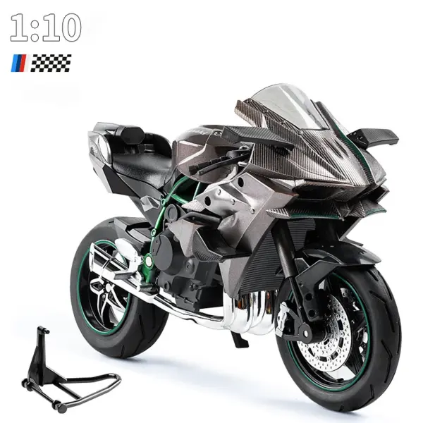1:10 BMW S1000RR Kawasaki H2R Diecast Motorcycle - Image 8