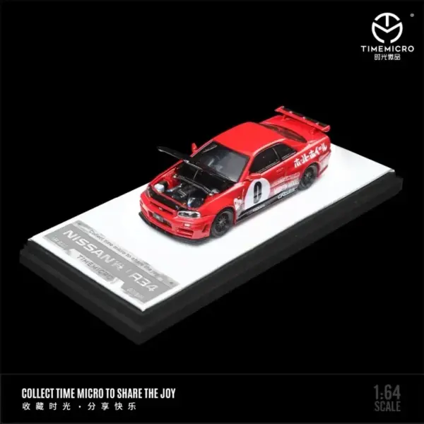 1/64 Scale Diecast GTR R34 Racing Car Model - Image 2